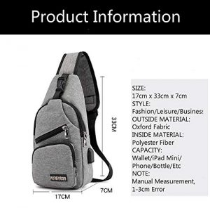 Shoulder-Backpack-Urban-Travel-Crossbody-Bag-Sling-Bag-Chest-Bag-Men-Oxford-Small-Casual-Outdoor-Travel-USB-Charging-Port-Gray-0-3