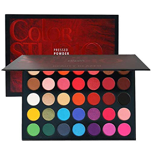 Sweatproof-Matte-and-Shimmer-Eyeshadow-Make-up-Palettes-Highly-Pigmented-35-Colors-Professional-and-Home-Make-up-Christmas-Palette-Blendable-Pressed-Powder-Eye-Shadow-0